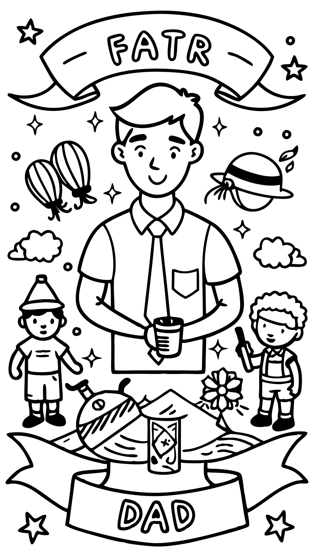 printable father’s day coloring pages